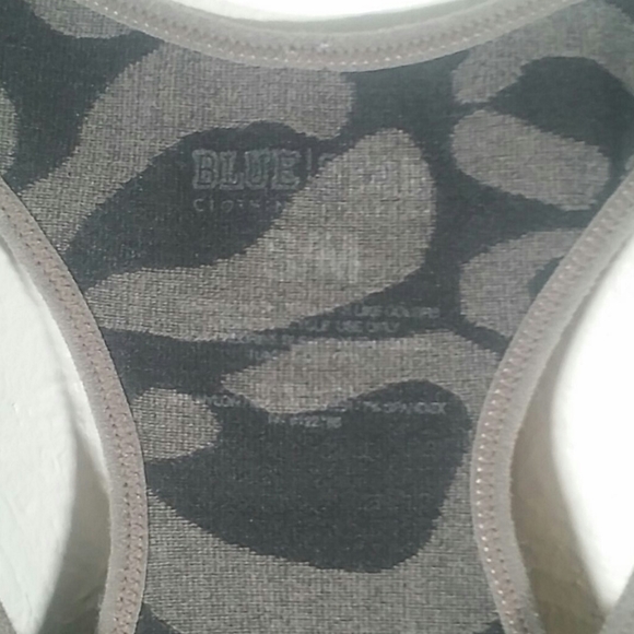 Blue/Star S/M Black & Gray Animal Print Tank Top - Picture 3 of 4